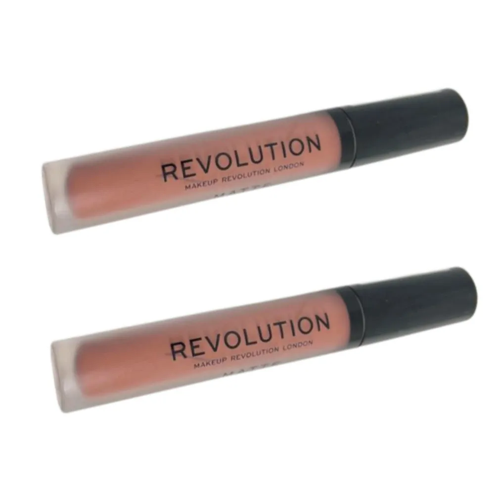 Pack of Makeup Revolution Beauty Revolution Matte Lip Gloss, Brunch 123
