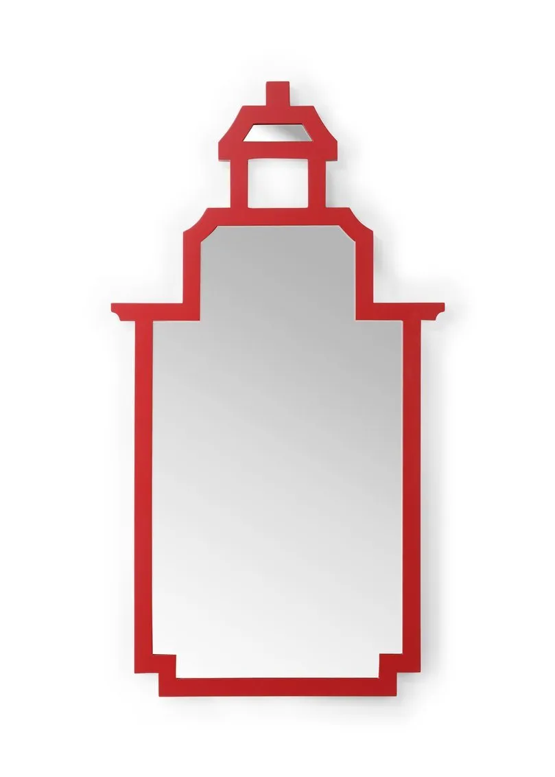 Pagoda Mirror - Red 383679