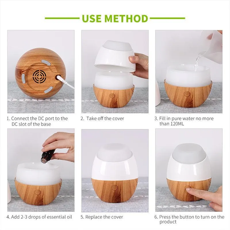 PAI - USB Diffuser Wood Base Oval (120ml)