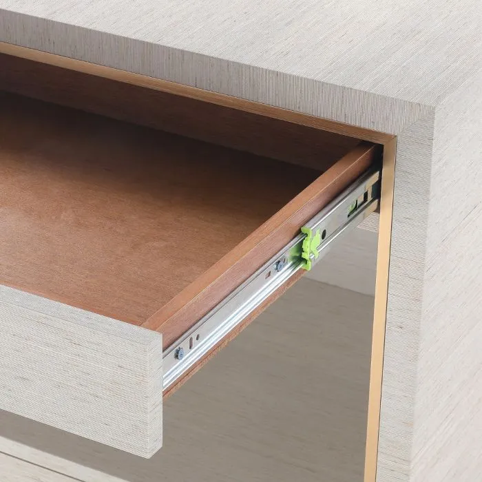 Parker 2 Drawer Side Table - Silver