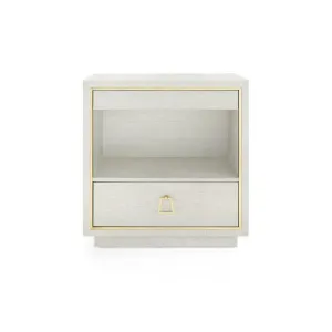 Parker 2 Drawer Side Table - Silver