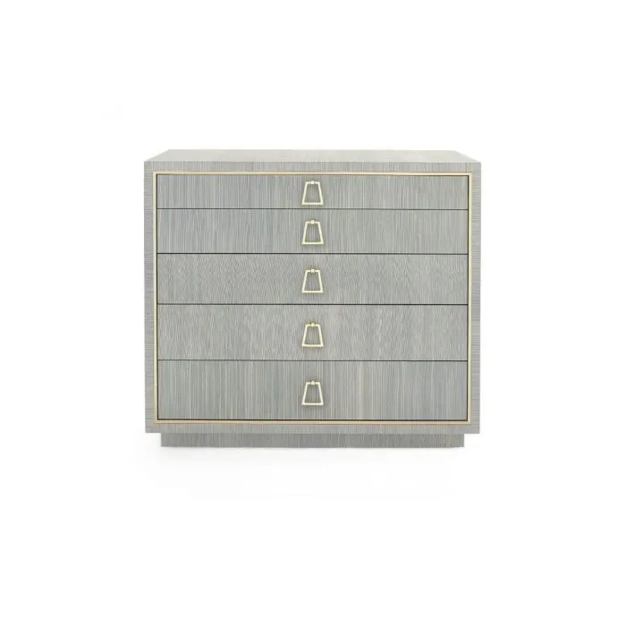Parker Large 5 Drawer Dresser - Slate Blue