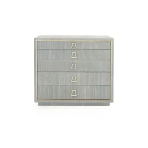 Parker Large 5 Drawer Dresser - Slate Blue