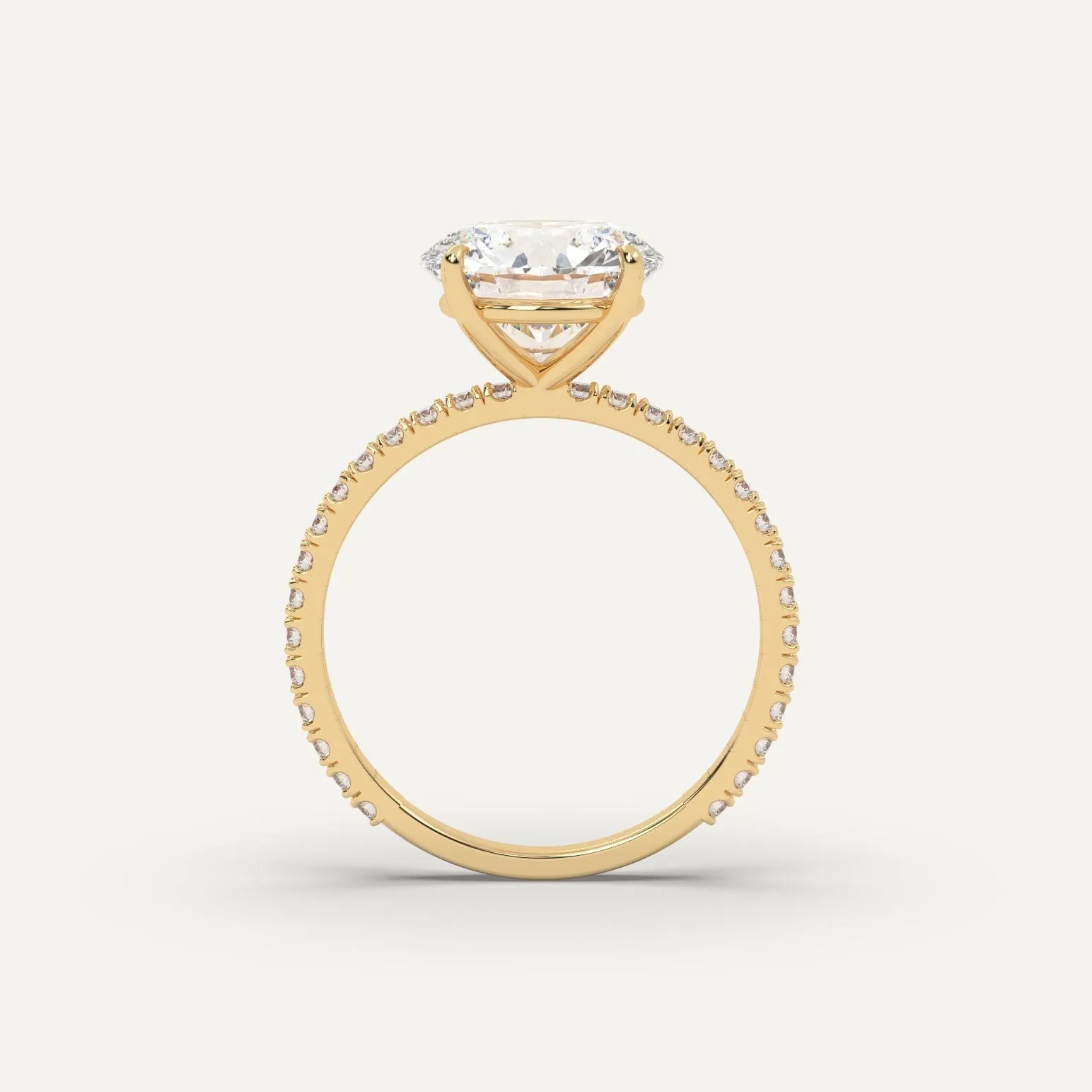 Pave Round Cut Diamond Ring Setting