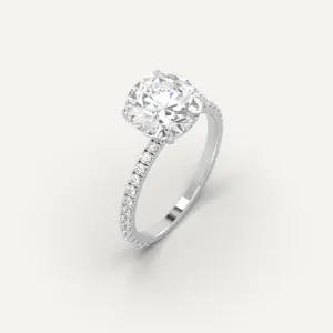 Pave Round Cut Diamond Ring Setting