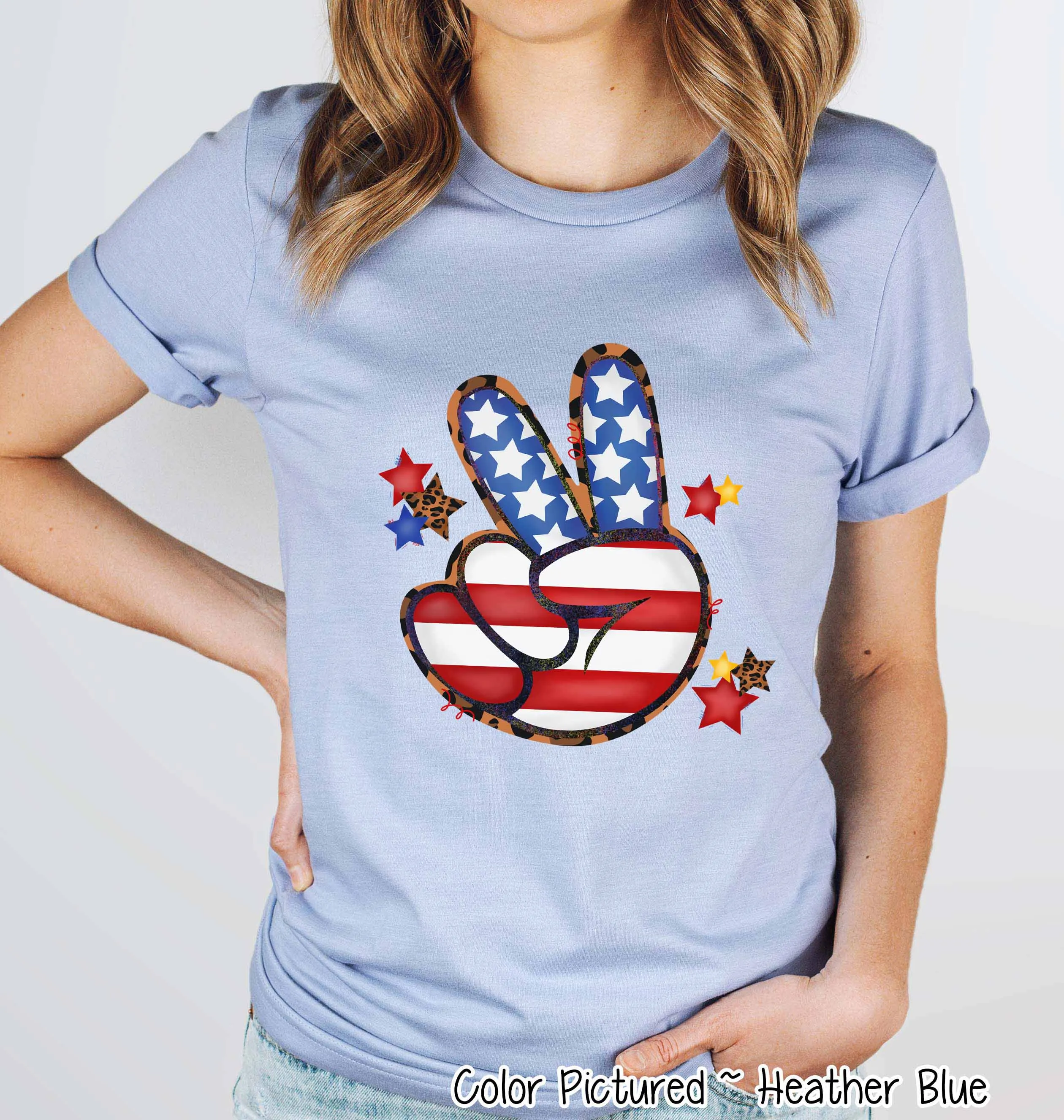Peace Out Retro Patriotic Tee