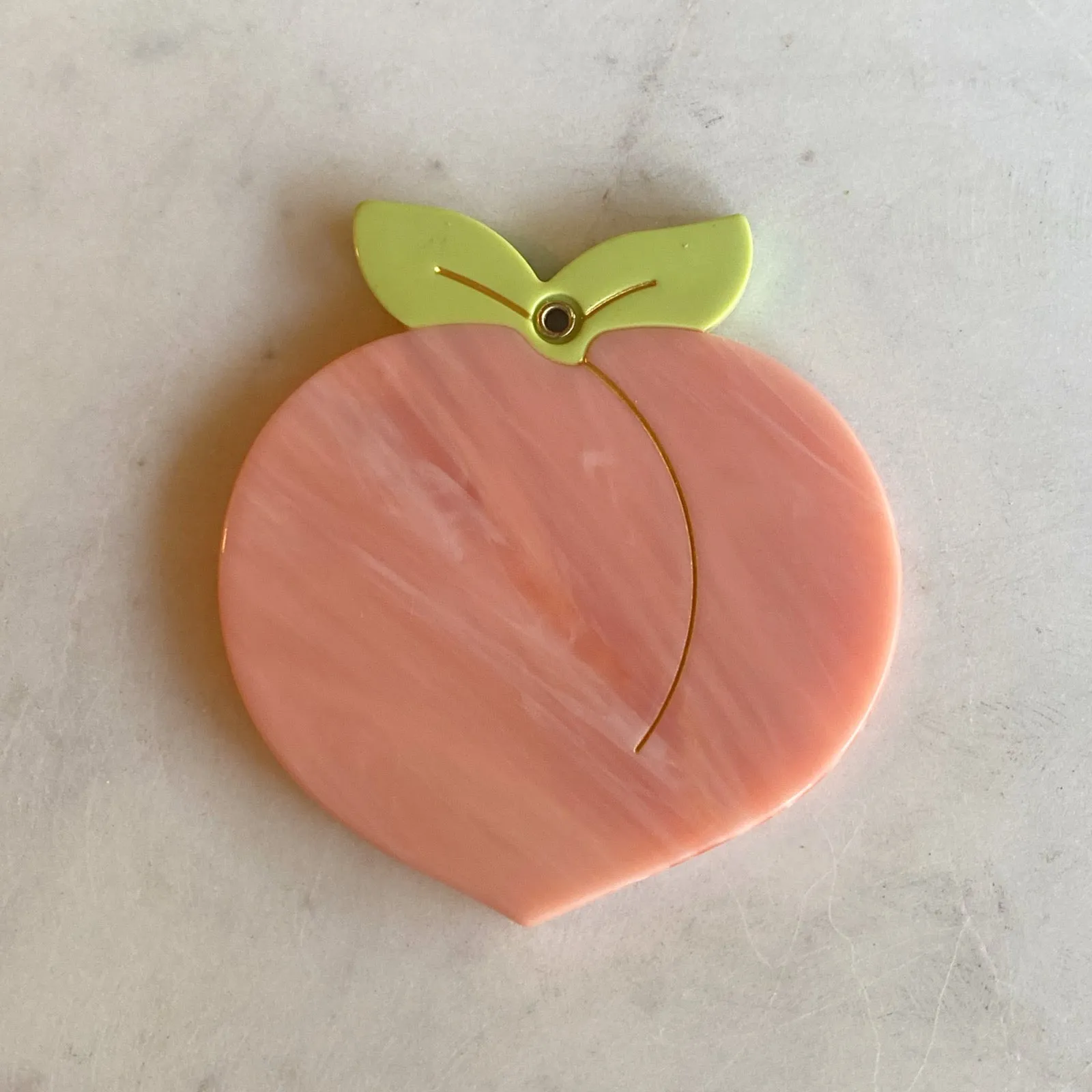 Peach Compact Mirror