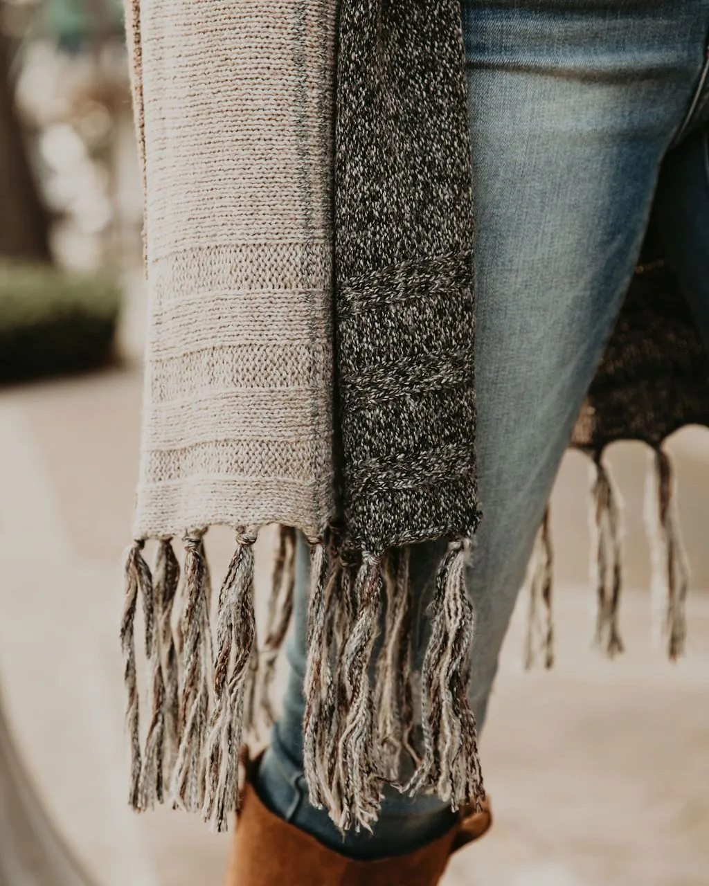 Pearl District Fringe Colorblock Cardigan