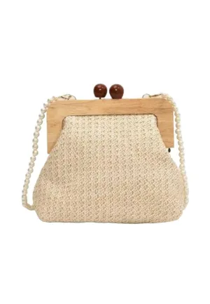 Pearl Handheld Woven Beach Bag