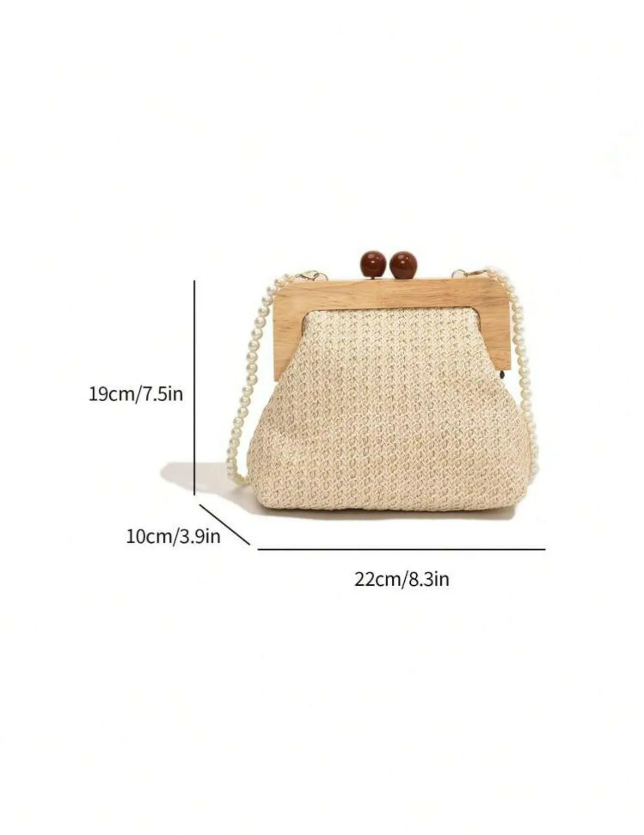 Pearl Handheld Woven Beach Bag