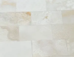 Pearl White Onyx Subway Brick 3x6 Polished Tiles for Backsplash, Shower Walls, Bathroom Floors