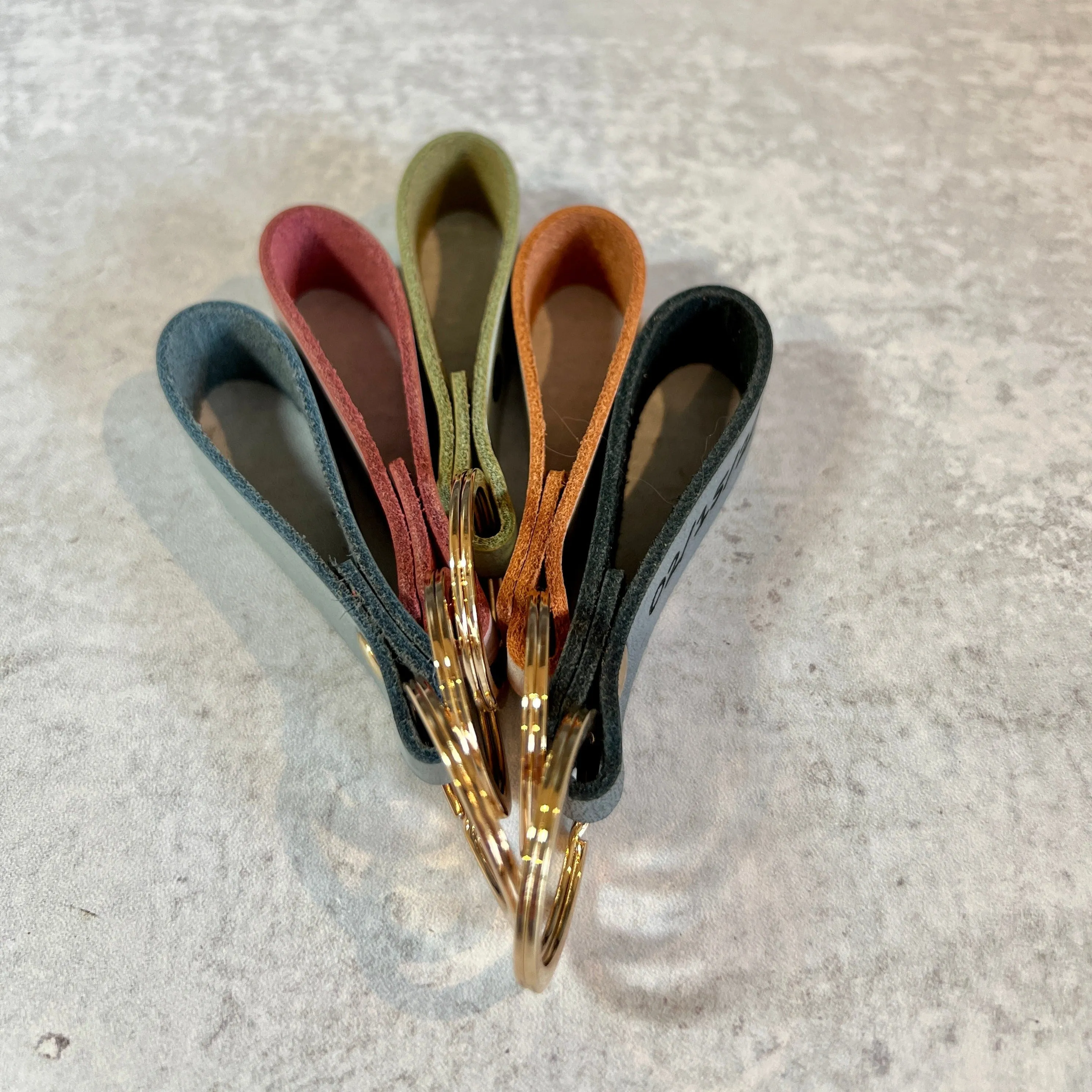 Personalized Leather Key Chains, Choice of Five Colors