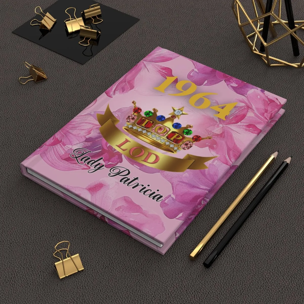 Personalized Pink and Gold Top Ladies Journal