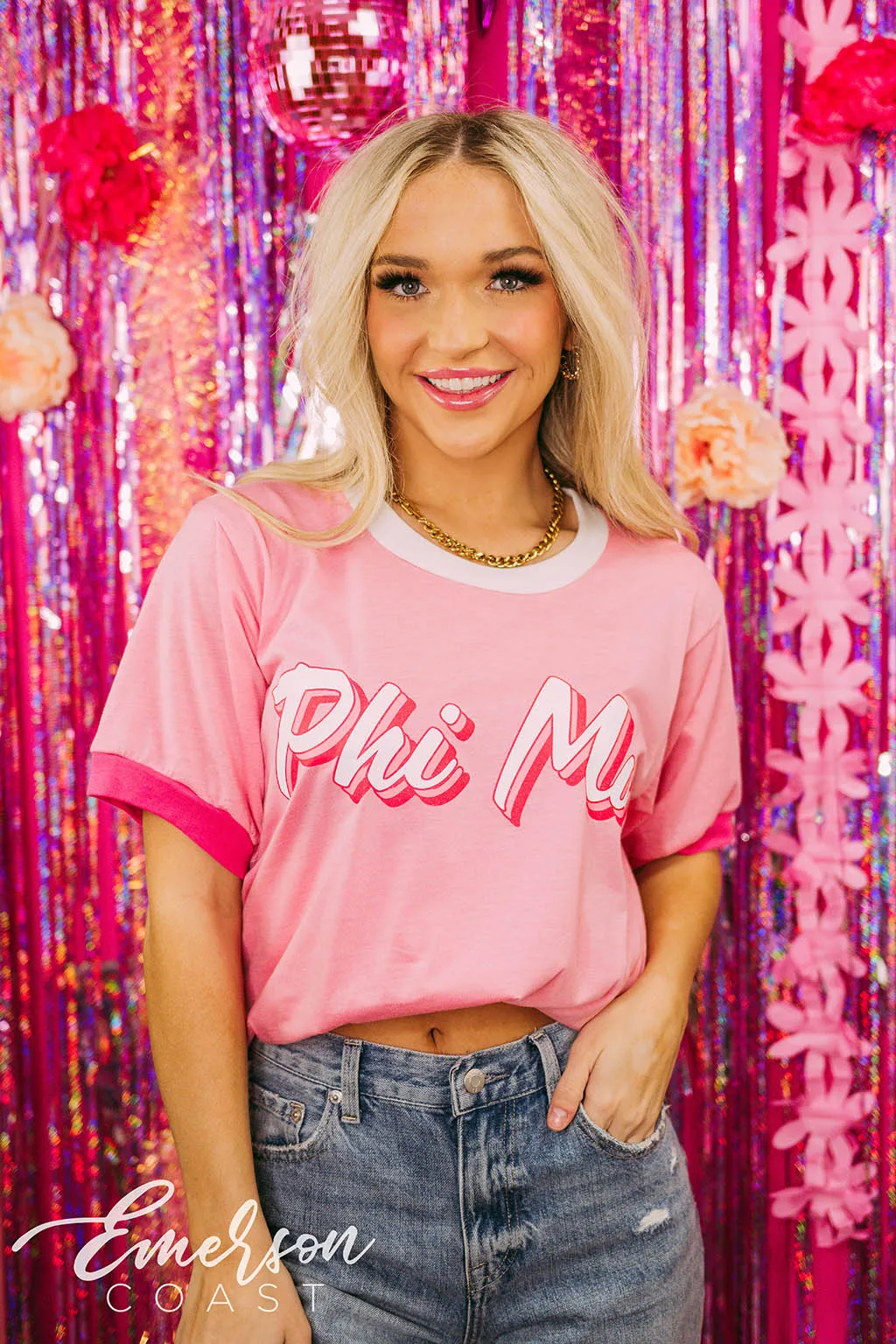 Phi Mu Recruitment Monochromatic Colorblock Ringer