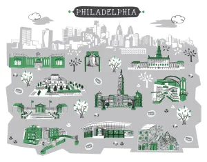 Philadelphia Wall Art-Custom City Print