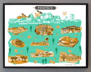 Phoenix Wall Art-Custom City Print