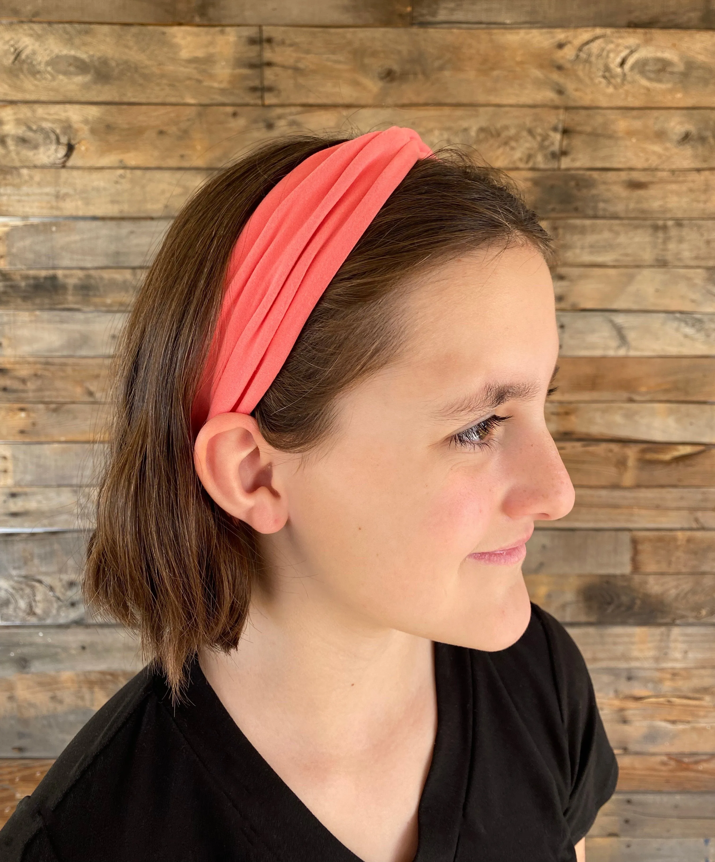 Pink Matte Faux Knot Headband