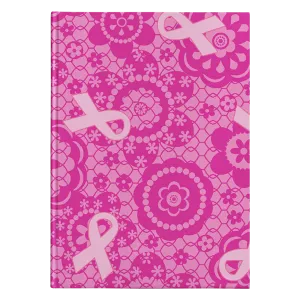 Pink Ribbon Pattern Notebook Journal - Hardcover