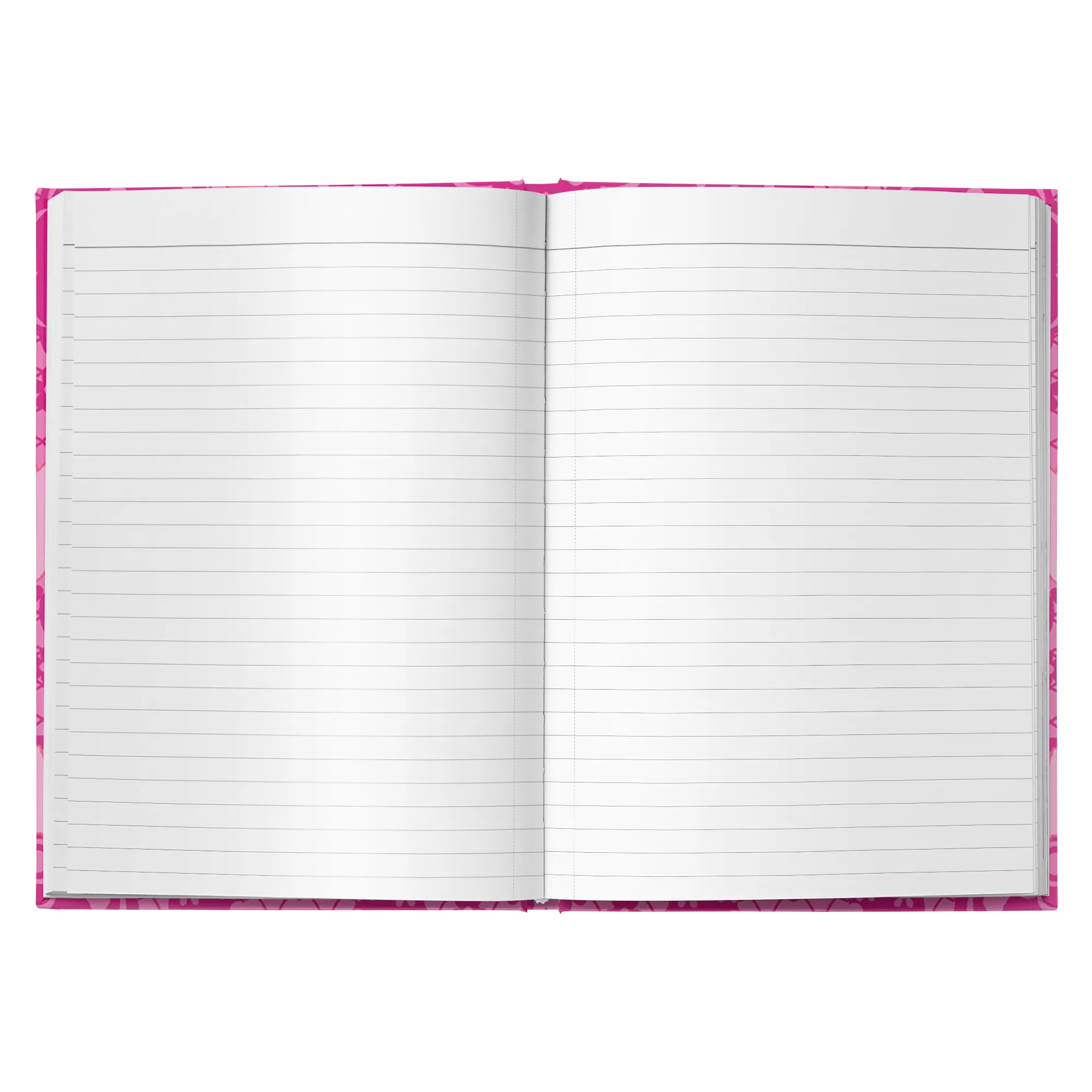 Pink Ribbon Pattern Notebook Journal - Hardcover
