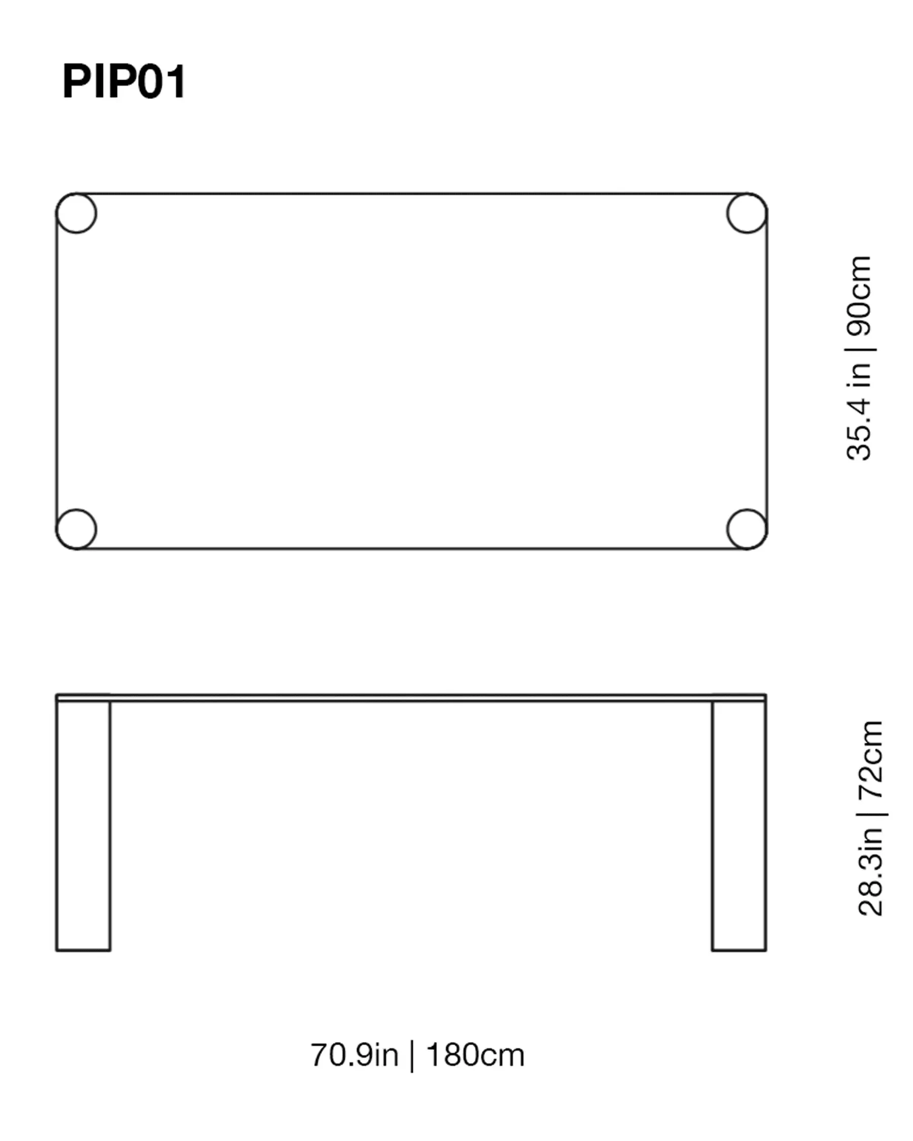 Pipeline High Glass Table