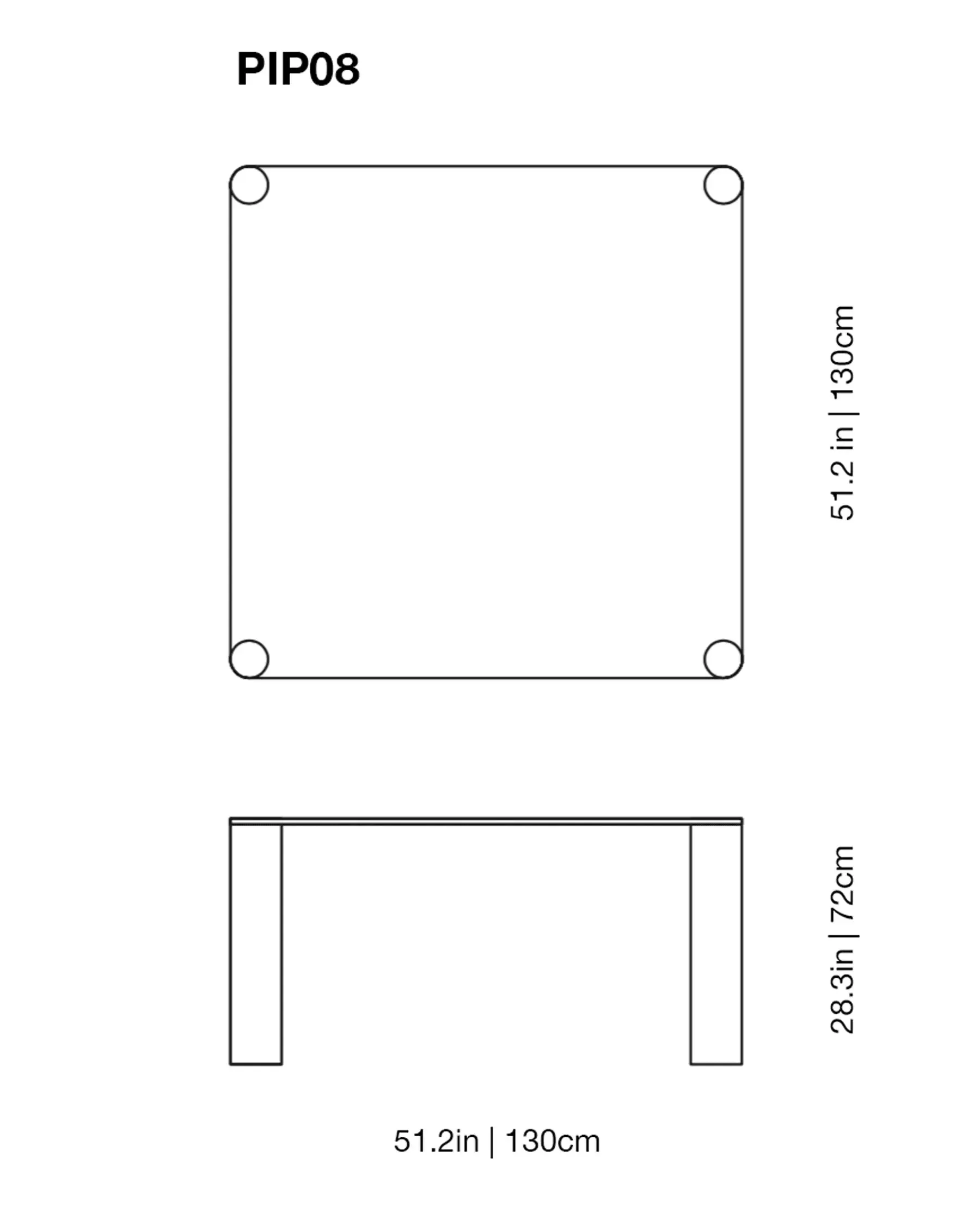 Pipeline High Glass Table