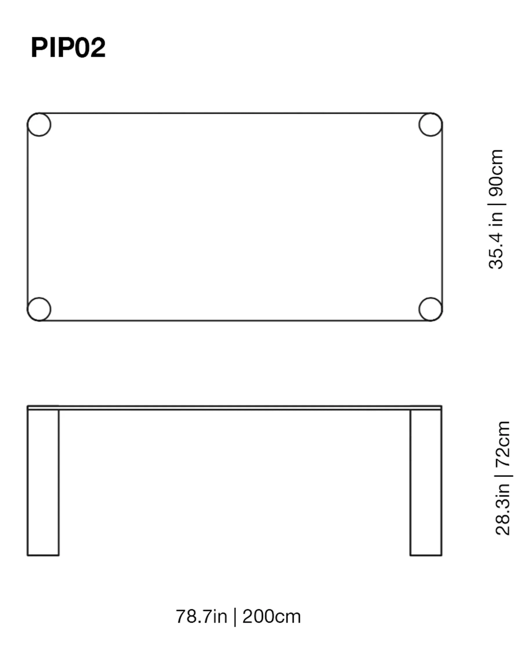 Pipeline High Glass Table