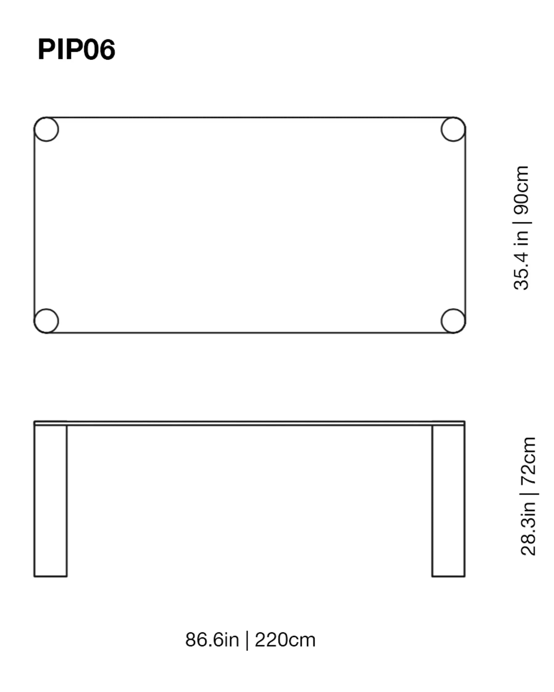 Pipeline High Glass Table
