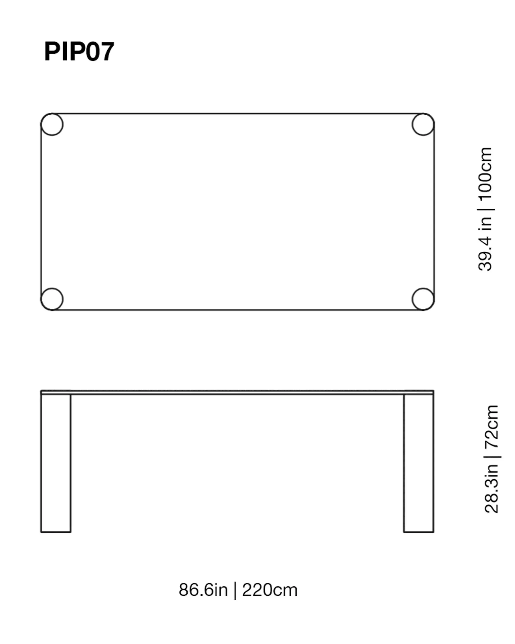Pipeline High Glass Table