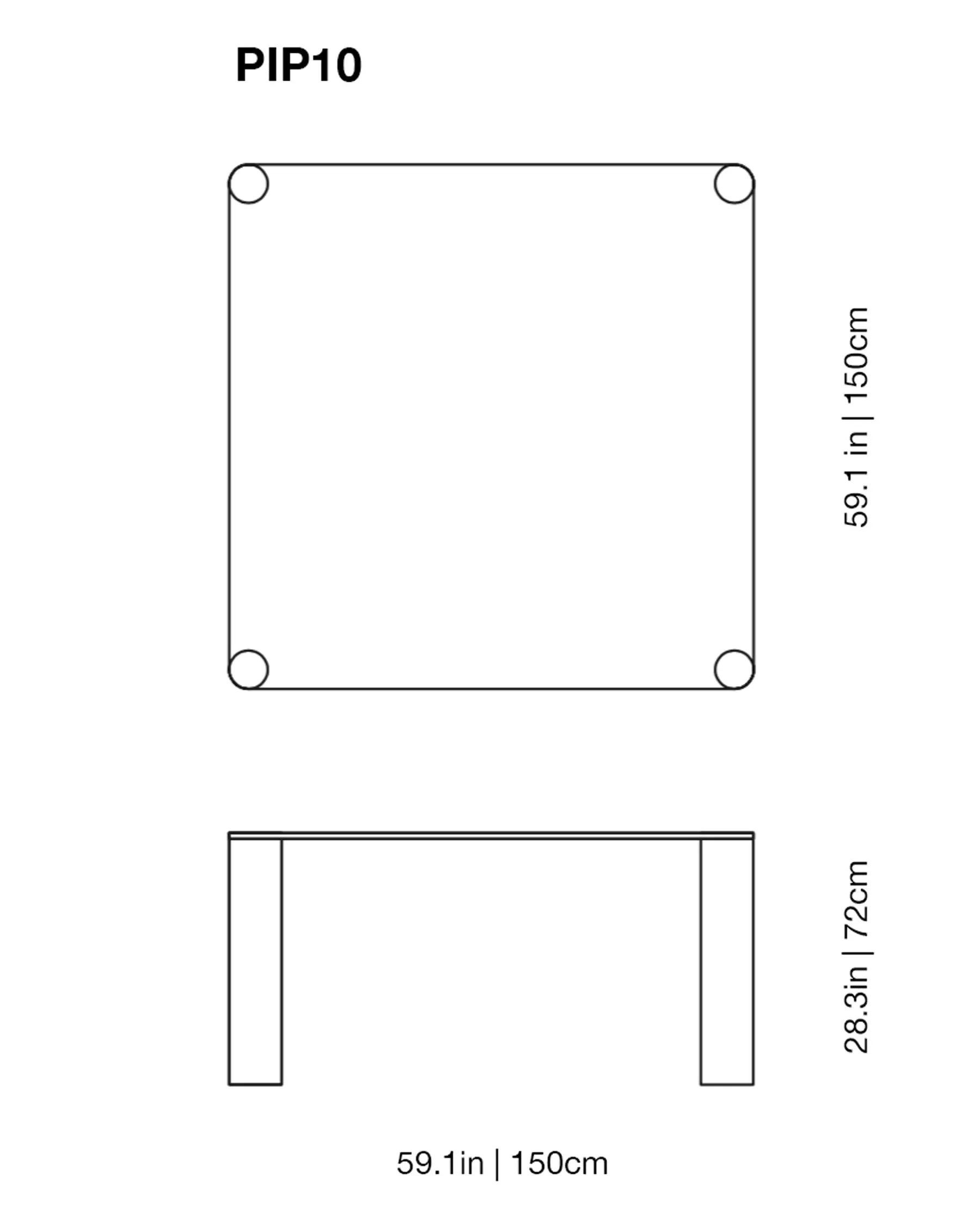 Pipeline High Glass Table
