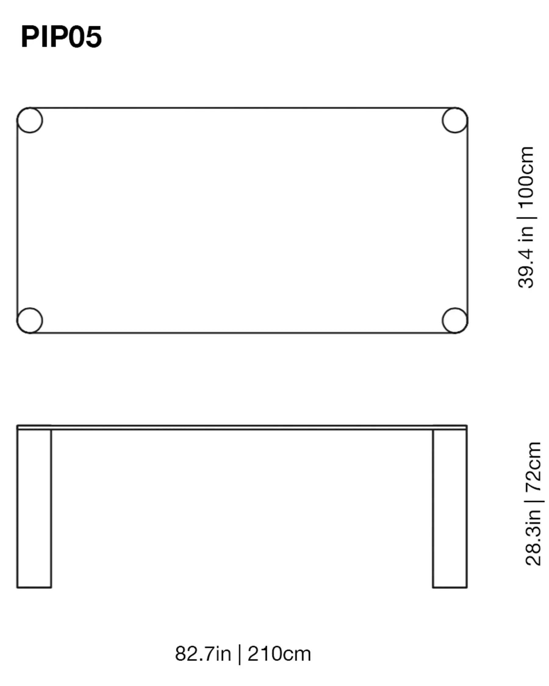 Pipeline High Glass Table