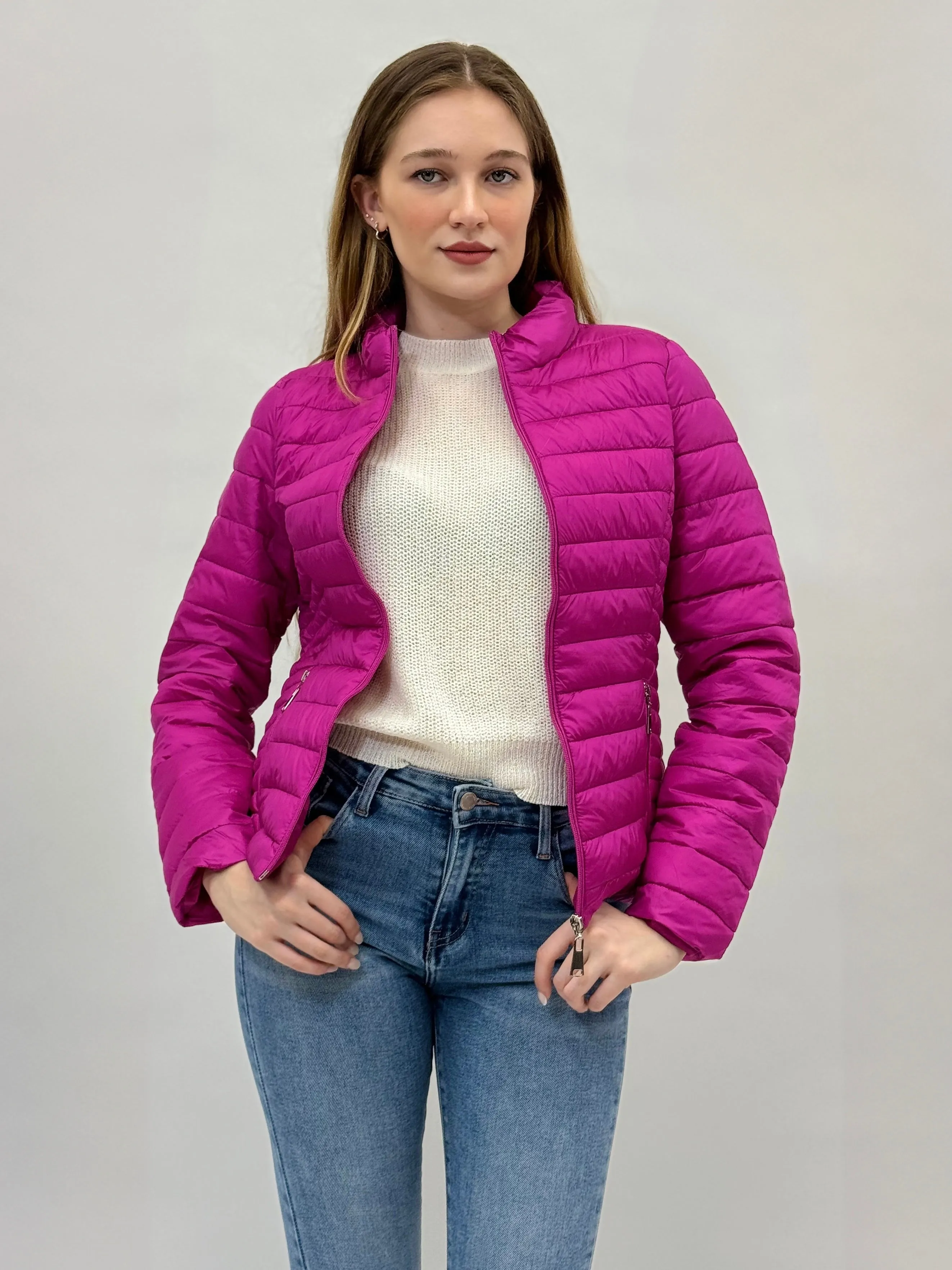 Piumino con zip