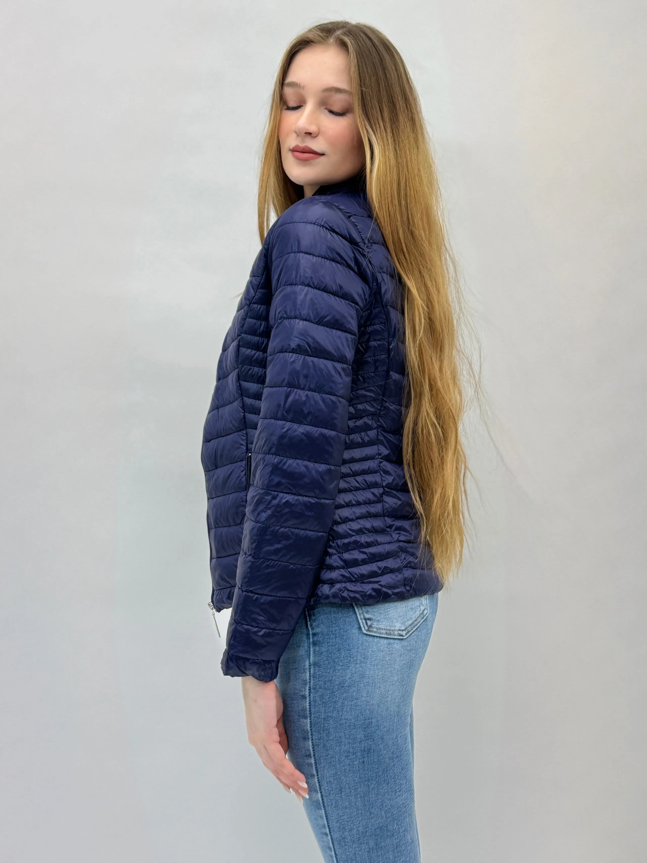 Piumino con zip