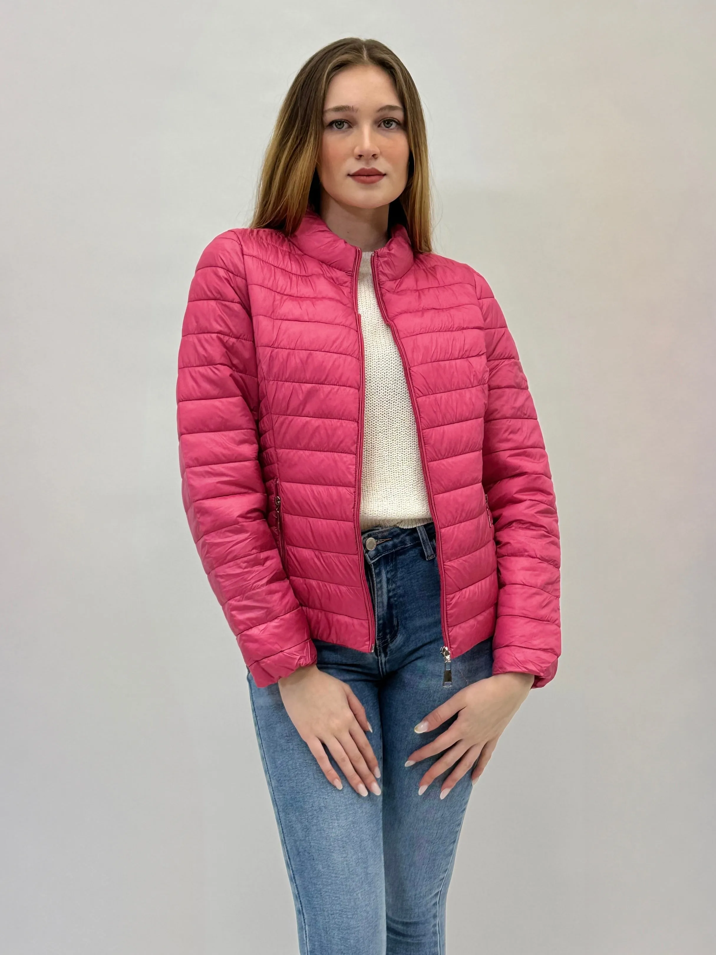 Piumino con zip