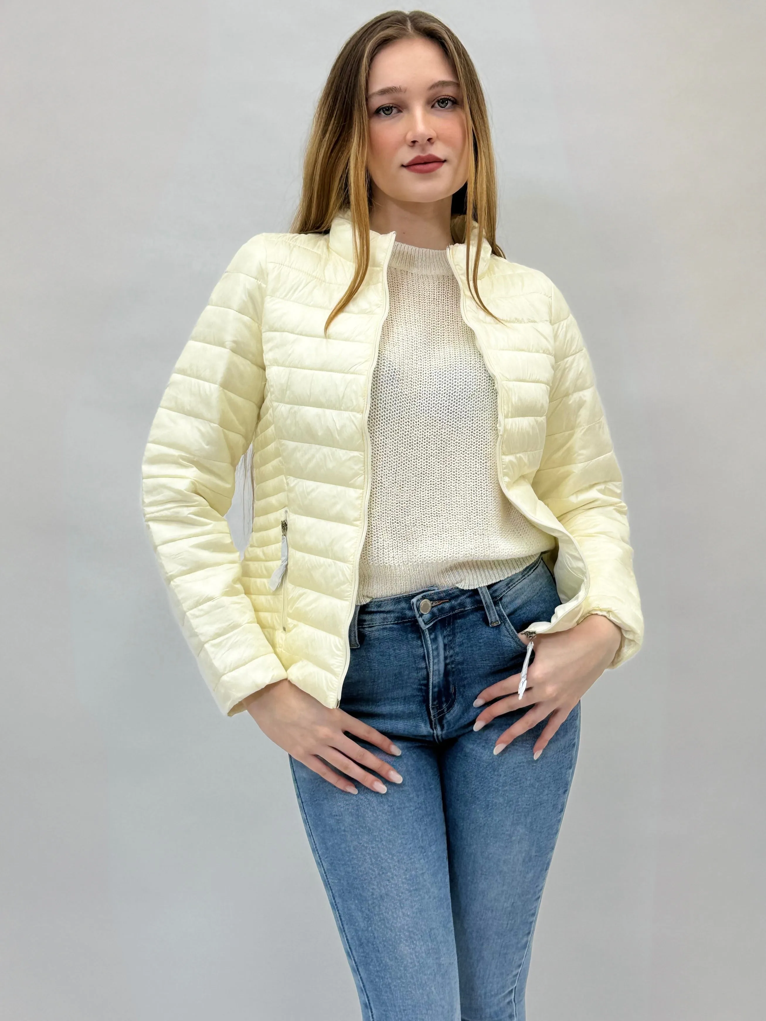 Piumino con zip