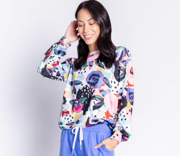 PJ Salvage Retro Blooms Floral Long Sleeve