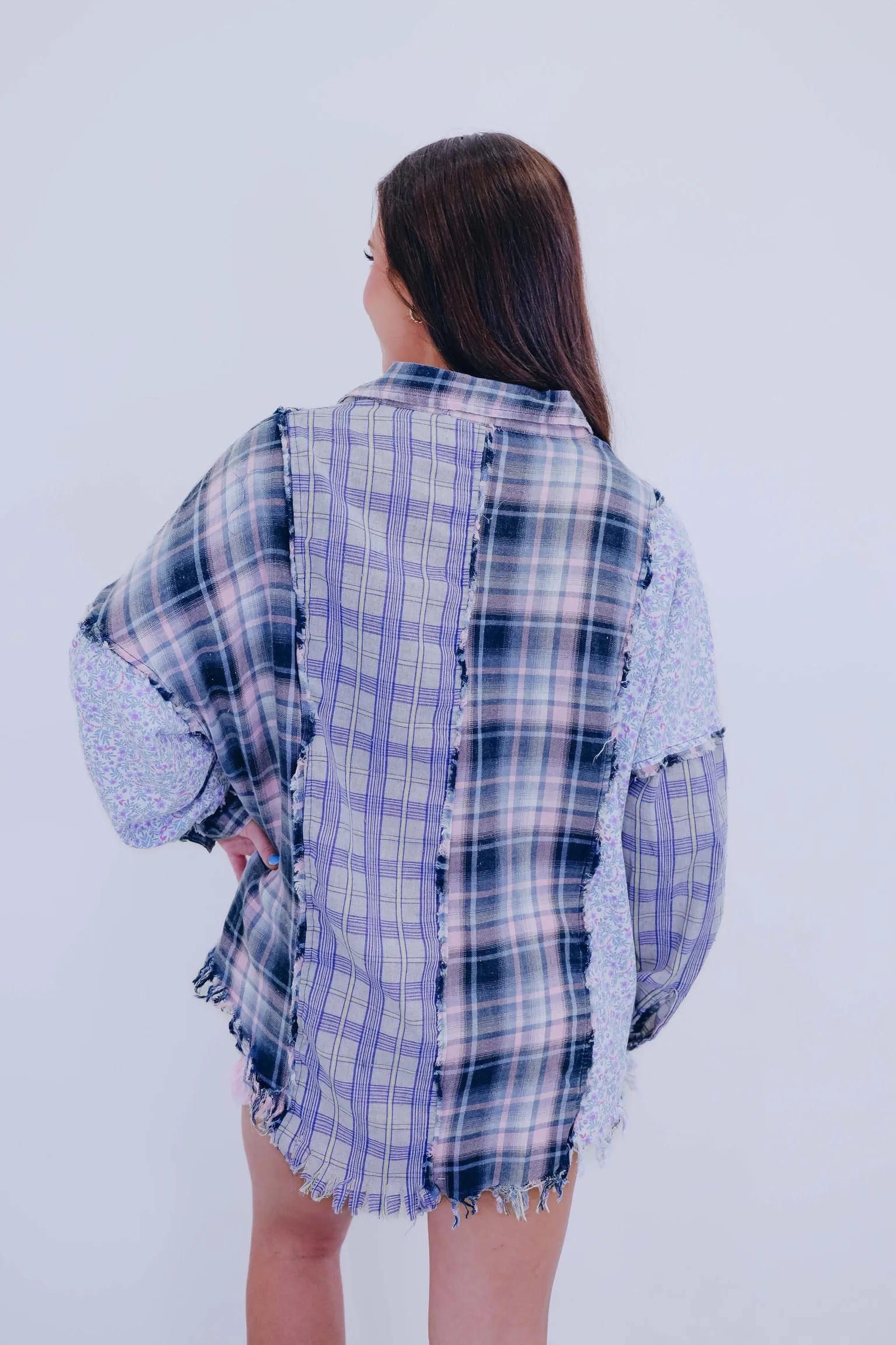 ***Plaid Perfection Colorblock Shirt - 2 Colors SAMPLE