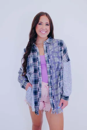 ***Plaid Perfection Colorblock Shirt - 2 Colors SAMPLE