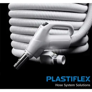 Plastiflex Crushproof Hose Direct Connect W/ Gas Pump Swivel Handle 35' Light Grey