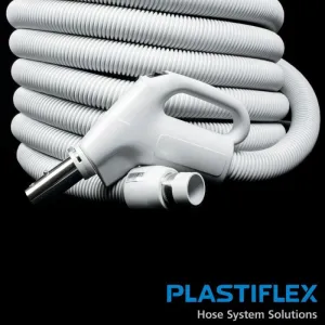 Plastiflex Crushproof Preferred Central Hose 30' X 1 3/8" Gas Pump Swivel Handle Light Grey