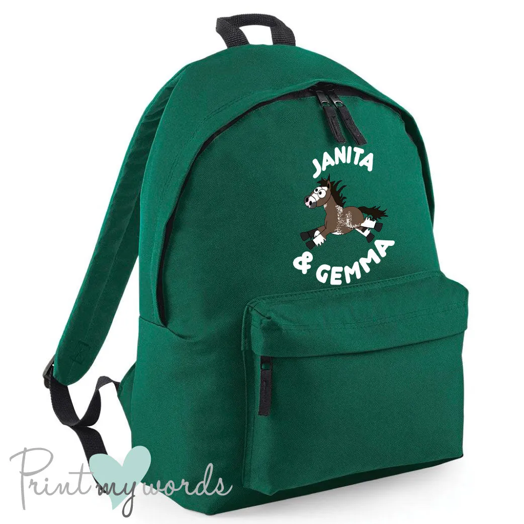 Plodders Children's Personalised Equestrian Rucksack Backpack