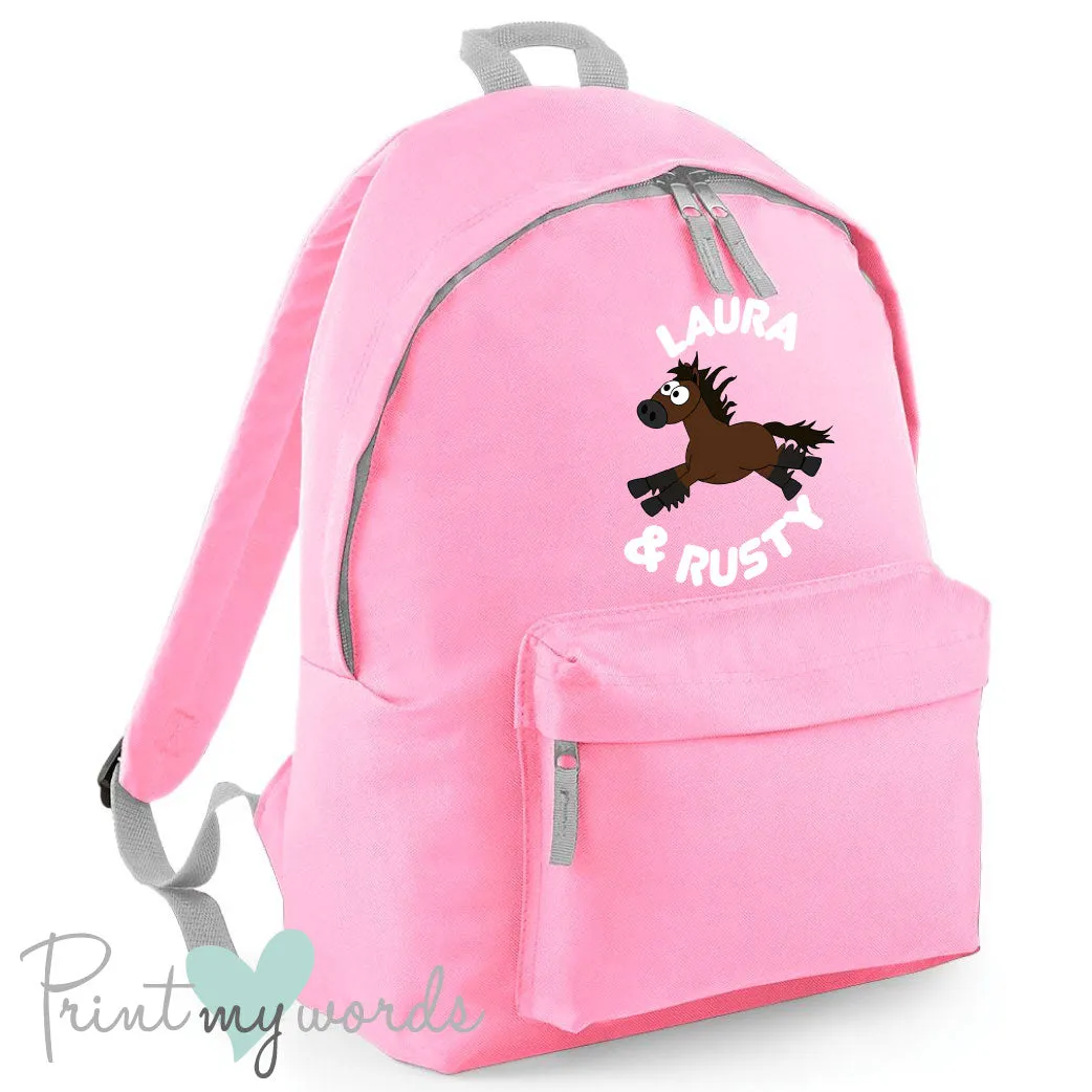 Plodders Children's Personalised Equestrian Rucksack Backpack