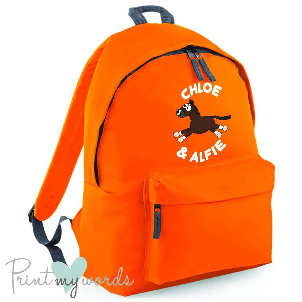 Plodders Children's Personalised Equestrian Rucksack Backpack