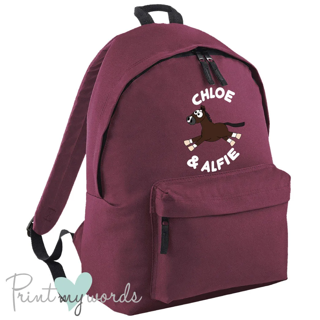 Plodders Children's Personalised Equestrian Rucksack Backpack