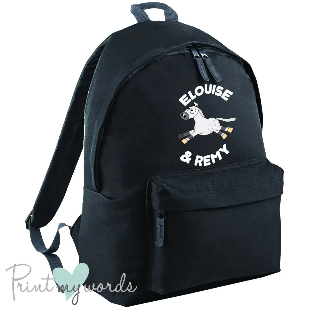 Plodders Children's Personalised Equestrian Rucksack Backpack