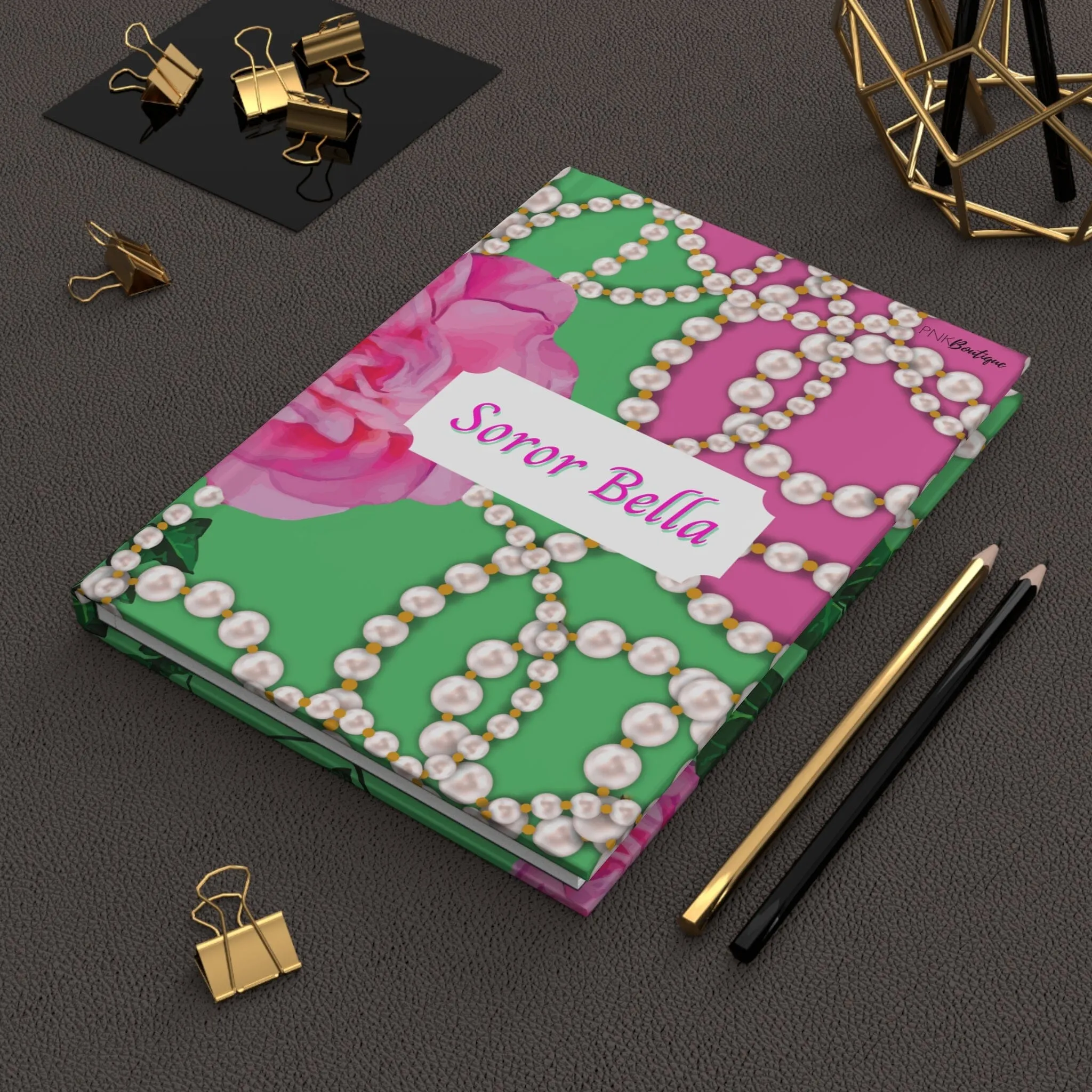 PNK Signature Pink & Green Personalized Journal