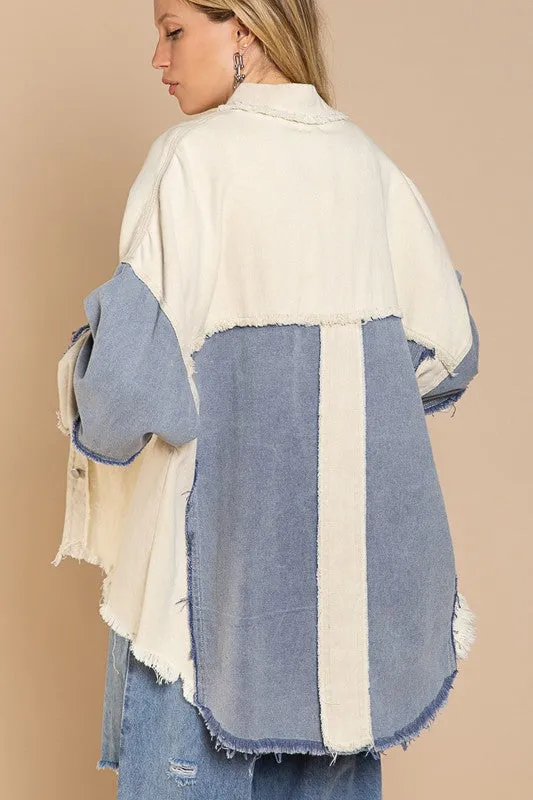 POL Colorblock Oversized Jacket