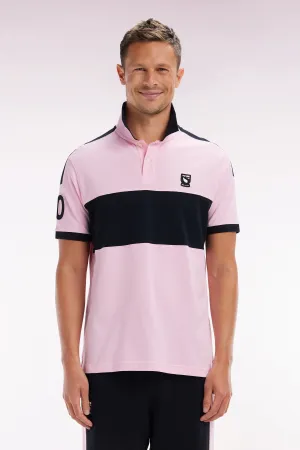 Polo à manches courtes New Zealand en coton rose coupe décontractée