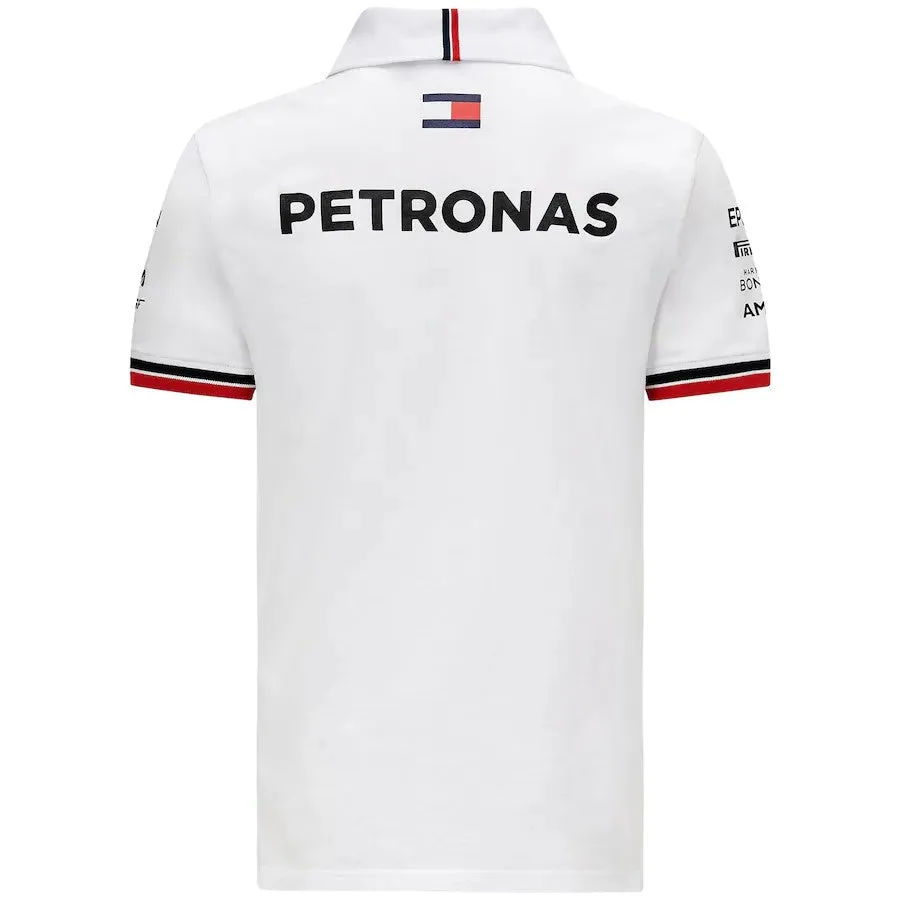 Polo Mercedes AMG Petronas F1 Team sponsor 2021 bianca