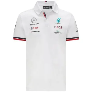 Polo Mercedes AMG Petronas F1 Team sponsor 2021 bianca