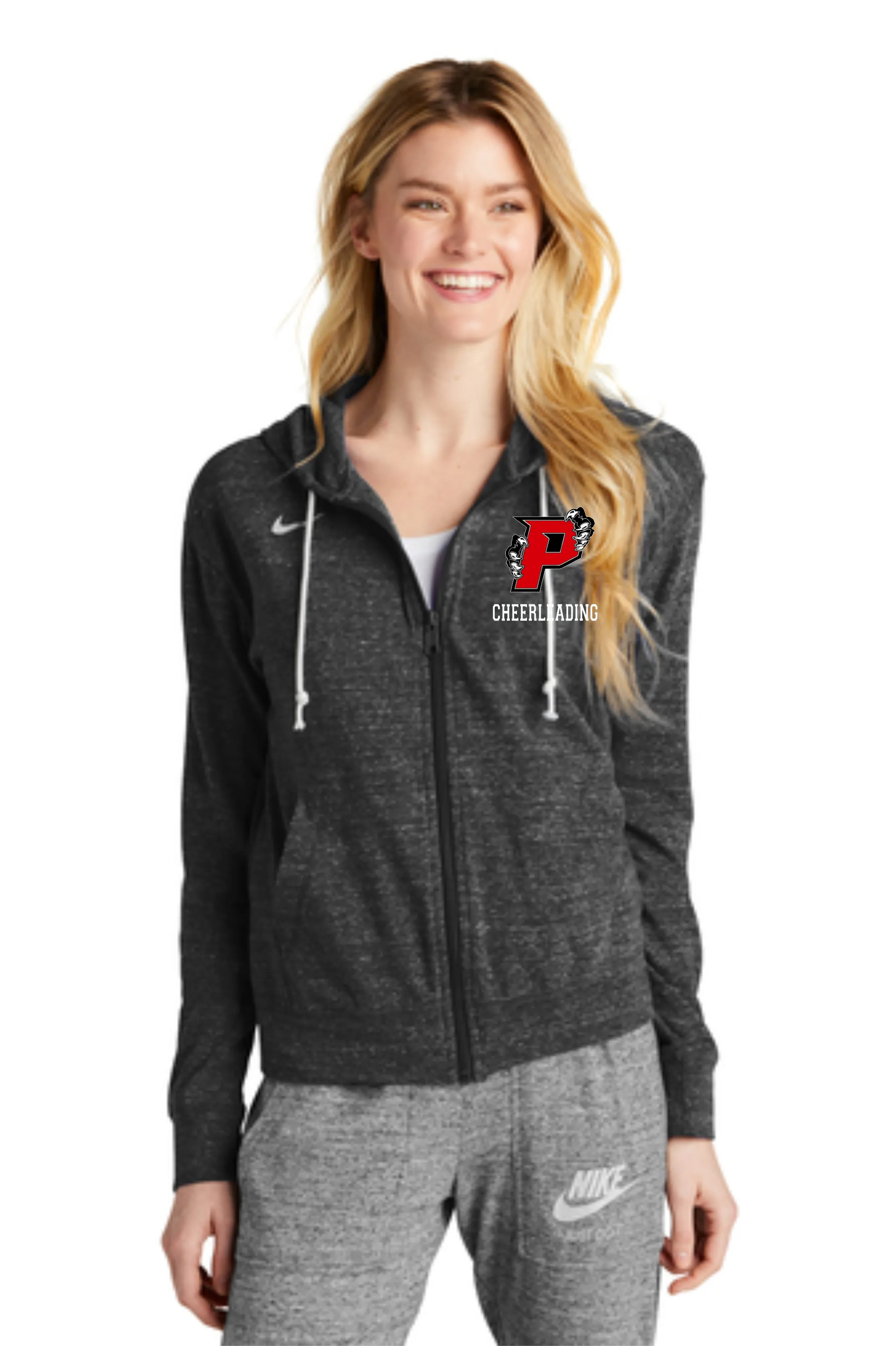 Pomperaug Cheer Nike Ladies Gym Vintage Full-Zip Hoodie